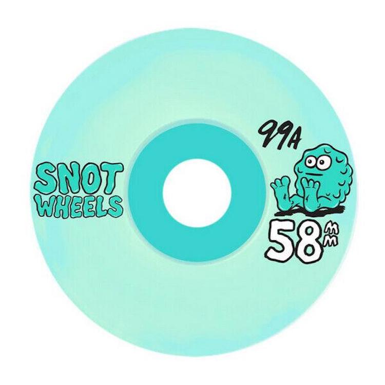 Snot Wheel Co Team Conical Green Skateboard Wheels 99a 58mm