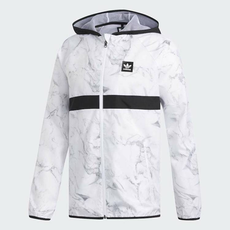 Adidas Skateboarding BB Packable Wind Jacket White/Solid Grey/Black