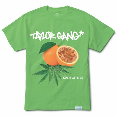 Diamond Supply Co. x Taylor Gang Orange Kush T-Shirt Lime