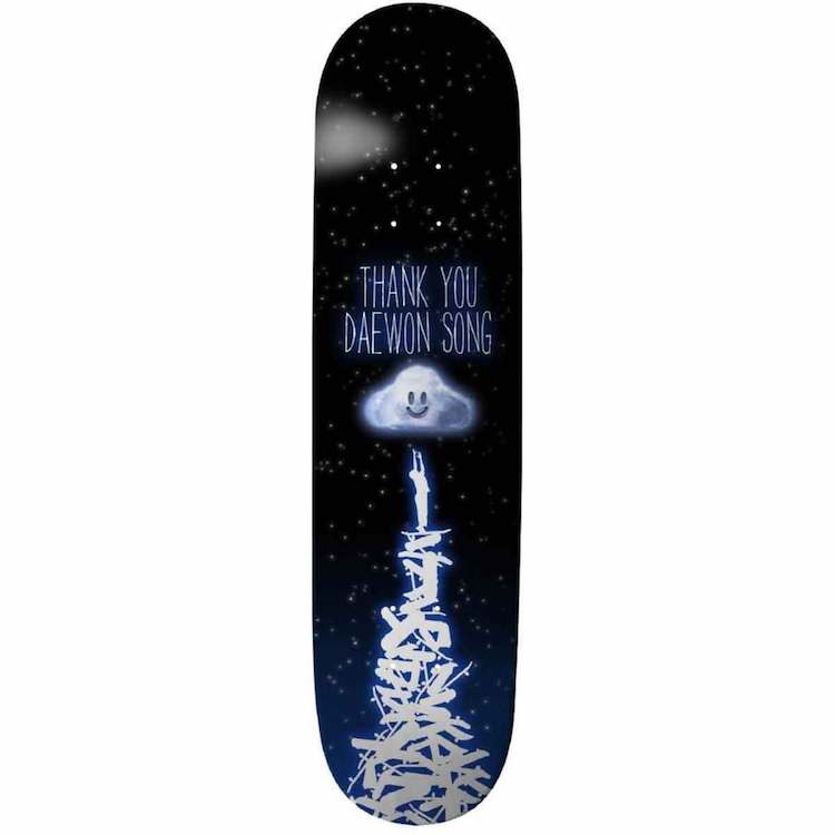 直筆サインDaewon Songデッキ　thank you Thank You Daewon Song 'Down By The River' (TWIN) Skateboard Deck - 8.4