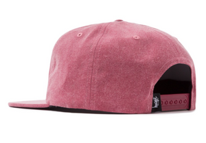Stussy Washed Oxford Canvas Snapback Cap Red