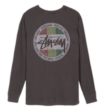 Stussy Vintage Dot Pigment Dyed L/S T-Shirt Black