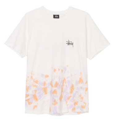 Stussy Basic Logo Tie Dye S/S T-Shirt Natural / Orange