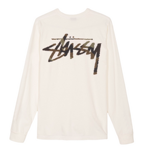 Stussy Camo Stock Pigment Dyed Longsleeve T-Shirt Natural