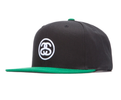 Stussy SS Link Logo Snapback Cap Black