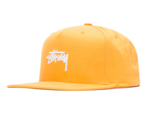 Stussy Stock Logo Snapback Cap Gold