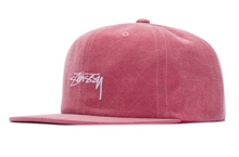 Stussy Washed Oxford Canvas Snapback Cap Red