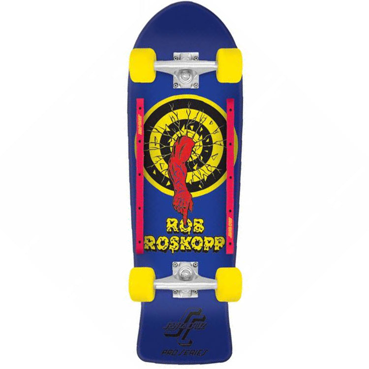 Santa Cruz Roskopp Target 1 Blue Complete Cruiser Skateboard 10.0