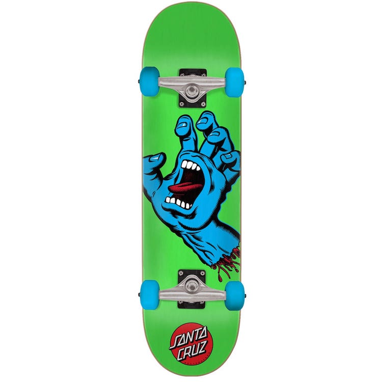 Santa Cruz Skateboards Screaming Hand Green Complete Skateboard 7.5