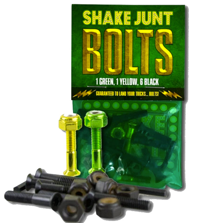 Shake Junt Bag O' Bolts 1 Green 1 Yellow Phillips Head Skateboard Bolts