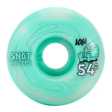 Snot Wheel Co Team Swirl Turquoise/White Skateboard Wheels 101a 54mm