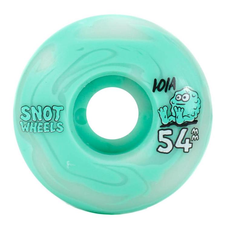 Snot Wheel Co Team Swirl Turquoise/White Skateboard Wheels 101a 54mm