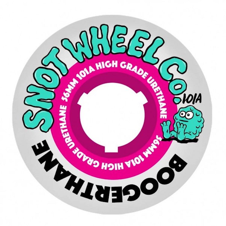 Snot Wheel Co Team White/Pink Core Skateboard Wheels 101a 56mm