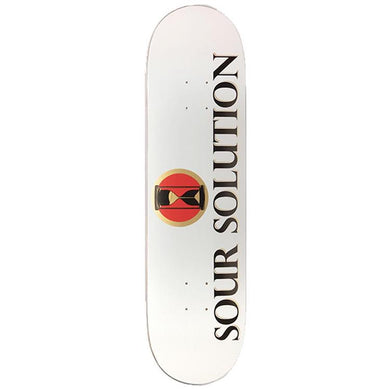 Sour Skateboards Breezer White Skateboard Deck 8.18