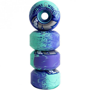Spitfire Wheels Big Head 50/50 Swirls teal/purple Skateboard Wheels 99du 52mm