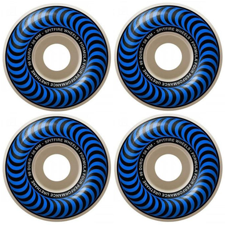 Spitfire Wheels Formula Four Classic Skateboard Wheels 99a 56mm