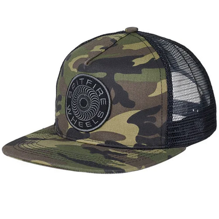 Spitfire Classic '87 Swirl Camo/Black Trucker Snapback Cap