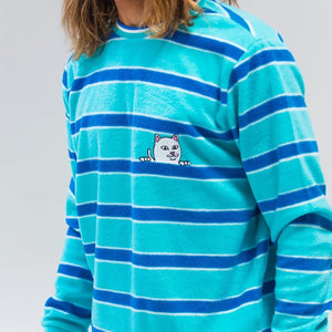 RIPNDIP Peeking Nermal Polar Fleece Long Sleeve Blue