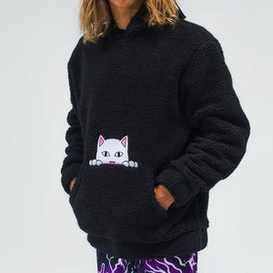 RIPNDIP Invisible Sherpa Hoodie Black