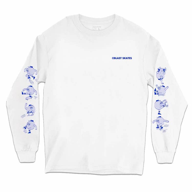 Blast Skates Stuntz LongSleeve T-Shirt White