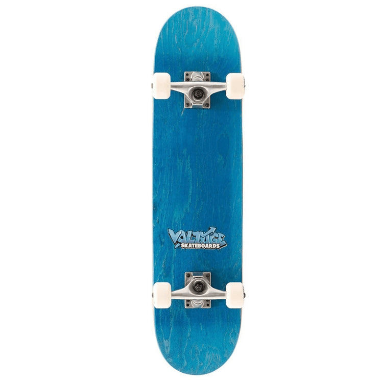 Voltage Skateboards Graffiti Logo Blue/Blue Complete Skateboard 7.5