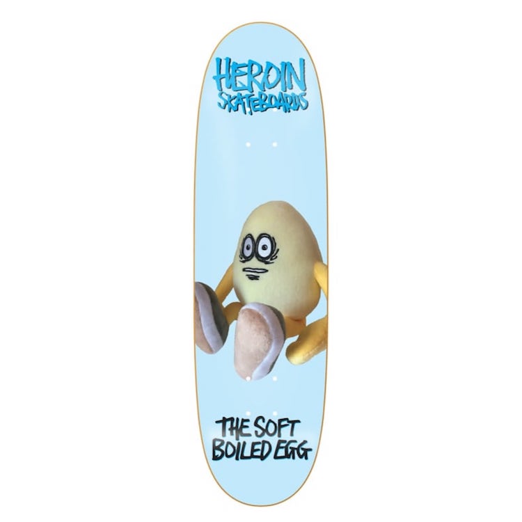 Heroin Skateboards Soft Boiled Egg Skateboard Deck 8.7