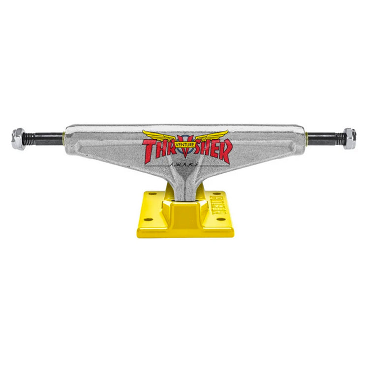 Venture Trucks x Thrasher Polished Yellow High Skateboard Trucks 5.6