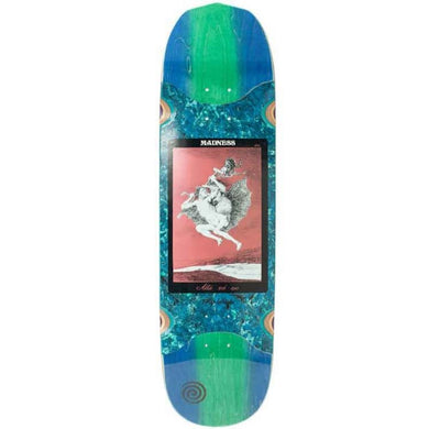 Madness Skateboards Alla Rip Slick R7 Blue/Green Skateboard Deck 8.5