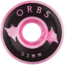 Orb Wheels Specters Swirls Hot Pink/White Skateboard Wheels 99a 53mm
