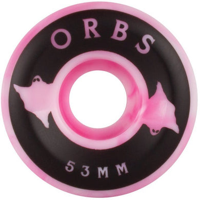 Orb Wheels Specters Swirls Hot Pink/White Skateboard Wheels 99a 53mm