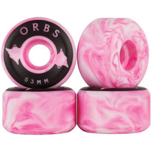 Orb Wheels Specters Swirls Hot Pink/White Skateboard Wheels 99a 53mm