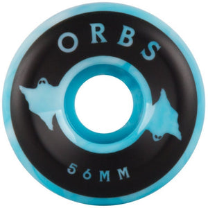 Orb Wheels Specters Swirls Blue/White Skateboard Wheels 99a 56mm