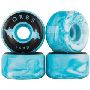 Orb Wheels Specters Swirls Blue/White Skateboard Wheels 99a 56mm