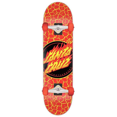 Santa Cruz Skateboards Flame Dot Red Complete Skateboard 8.25