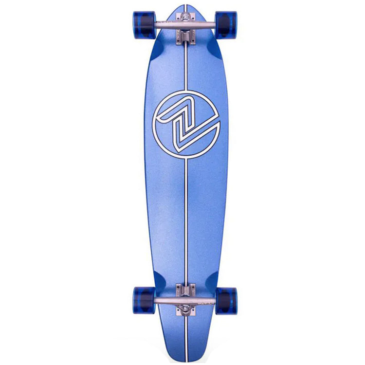 Z-Flex Blue Metal Flake Roundtail Complete Longboard 38